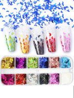 12 Grillas De Diseño Estelar De Cuatro Puntos Glitter Holográfico Para Uñas Adornos De Tela De Lentejuelas DIY Para Arte De Uñas - details 3
