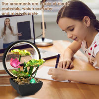 Fuente De Mesa Con Luces LED De Anillo Decorativas Y Flujo De Agua Ornamentos De Meditación Y Afortunado Para El Hogar Y La Oficina - details 5