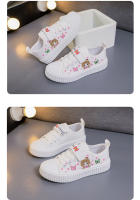 Zapatos De Lona Para Niños Y Niñas Cuatro Estaciones Blancos Suaves Antideslizantes Casuales Tallas 3-15 Años Cierre Con Hebilla - details 13