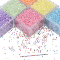 Acerca De 300 Piezas De Perlas De Arroz De Vidrio De Alta Calidad Hechas a Mano Perlas Coloreadas Fantasma Perlas De Núcleo Teñido Perlas Sueltas Para DIY - details 1