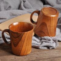 1PC Taza De Madera Con Agua De Miel Japonesa Creativa Jujube Taza De Café Té Cerveza Jugo Leche Con Mango Natural Artesanal - details 4