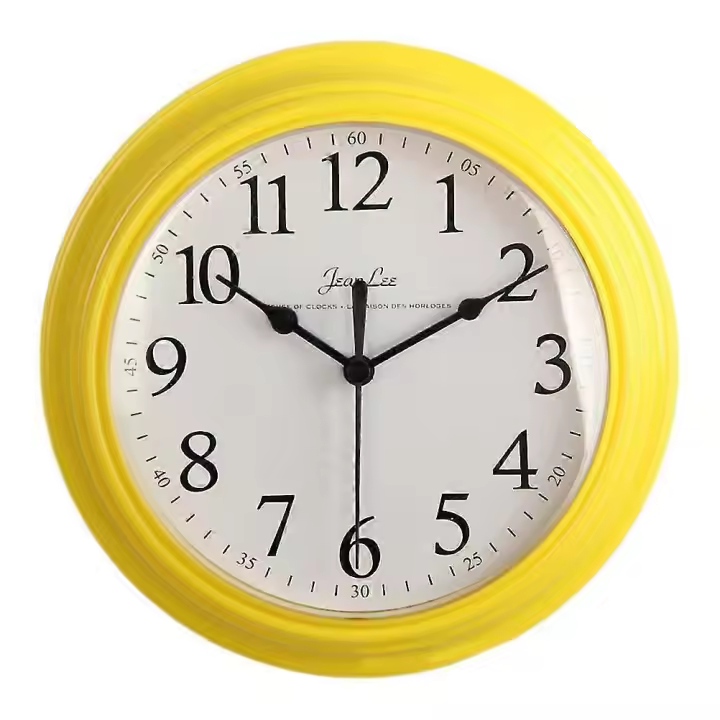 Relojes digitales Reloj de pared silencioso Reloj de pared de la cocina Reloj de pared Dormitorio Reloj amarillo - 1