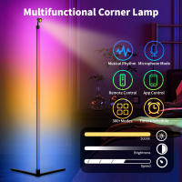 Lámpara De Piso Inteligente RGB LED Con Control De Atardecer Y Sincronización De Música Cambio De Color Luz De Ambiente Para Escritorio Decoración De Navidad - details 15