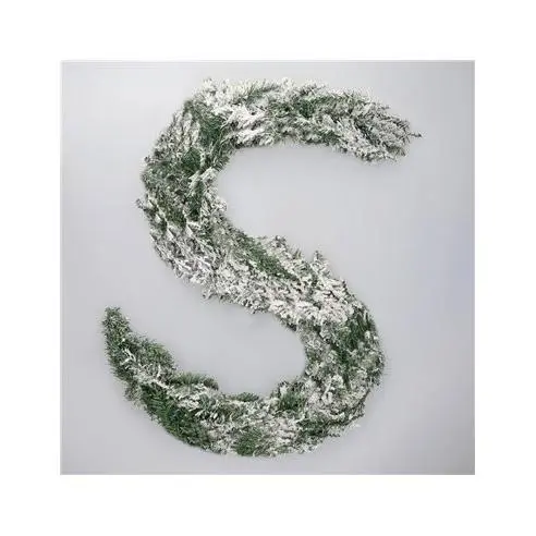 Guirnalda de Navidad "Babai" efecto nieve IP44 150cm color verde y blanco (no iluminada) - 1