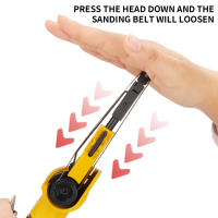 Sándwich De Cinturón Aéreo 330x10mm Con Compresor Aire Grindadora De Ángulo Ajustable Herramienta Pneumática Para Bricolaje En El Hogar Incluye 12 Piezas De Cinta De Lijado - details 5