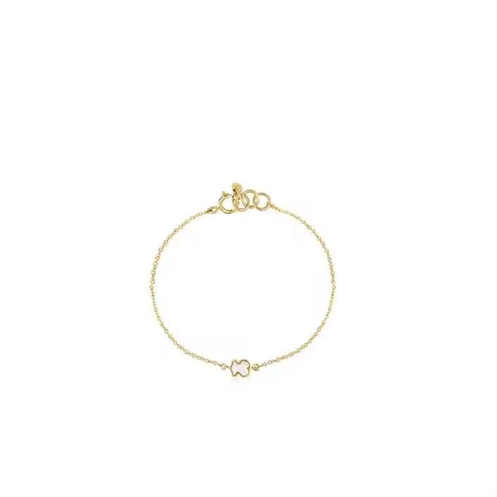 Sterling silver gemstone bear bracelet for women simple light luxury fashion jewelry - 1