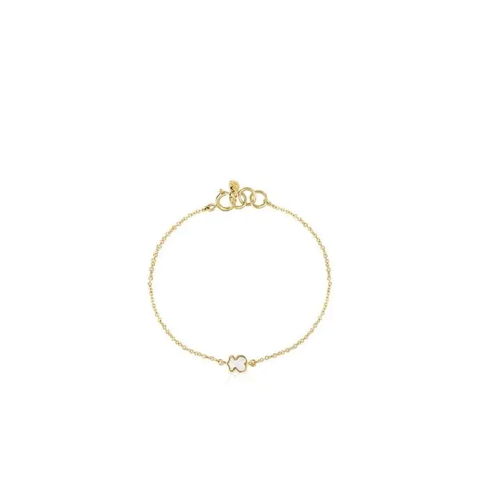 Sterling silver gemstone bear bracelet for women simple light luxury fashion jewelry - 1