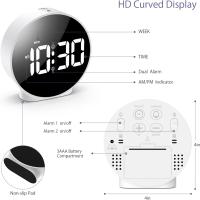Reloj despertador digital Despertadores junto a la Cama with large curves LED pantalla, Reloj LED power supply por Agua/USB - details 4
