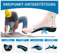 Plantillas Qbk Hombre Trabajo Soporte Arco Alto Plantillas Botas 3/4 Plantillas Taloneras Fascitis Plantar para Pies Planos Espolon Calcaneo Pronador Metatarsalgia y Aliviar Dolor - details 2