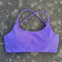 Sujetador De Fitness Para Mujer En Color Sólido Con Espalda Cruzada Y Holes Con Almohadillas De Pecho Top Deportivo De Gimnasio Push Con Cuatro Strapas - details 10