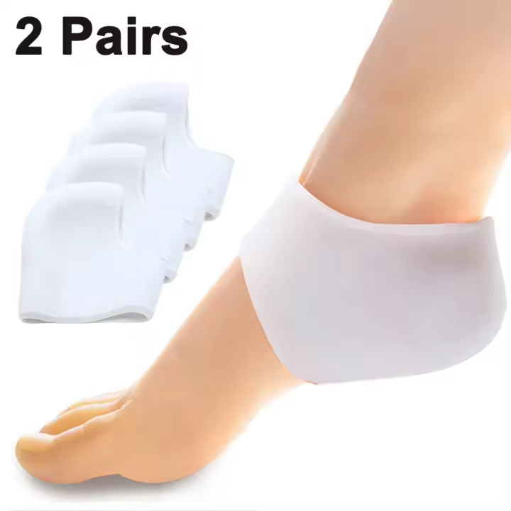 pares de taloneras de gel, almohadillas de silicona para protección del talón, calcetines para el talón - 1