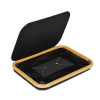 AYA MARKT Caja Almacenaje Plegable con Tapa, Caja Almacenaje de Tela,Cesta Organizadora Plegable,Almacenamiento Decorativo, Marco de Bambú, Cesta con Asas,Rectangular,Color Negro - details 1