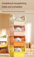Cesta De Almacenamiento Plegable Con Ruedas Alta Capacidad Para Baño Cesta De Frutas Y Vegetales Multi Capas Para Juguetes - details 8
