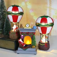 Adornos De Navidad LED Resina Casas Luz Destellos Figura De Hielo Hombre De Nieve Santa Claus Micro Paisaje Decoración Para Cabina - details 0