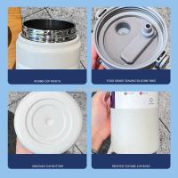 Botella Térmica De Acero Inoxidable 1.2L Con Tapa Y Pajita Mantener Frío Y Caliente  Aislante Ecológica Para Agua - details 4
