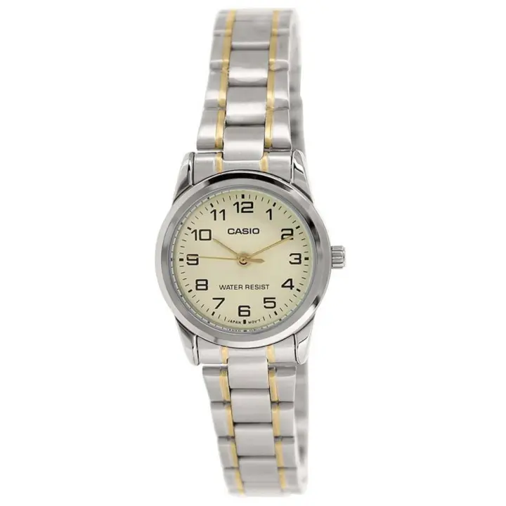 Casio Ltp-v001sg-9b  Reloj Para Para Mujer Color Plateado - 1