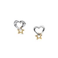 PANDORA Collar con forma de corazón de estrella de la guarda, corazón hueco y estrella para mujer, con cuentas DIY, regalo de cumpleaños, regalo del Día de la Madre 763513C00 - details 1