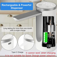 Bomba De Agua Eléctrica Para Botella Recargable Con Pantalla LED Y Dispensador Automático Plegable Para Escritorio Bomba De Agua Con Botón Táctil Y 3 Configuraciones De Cantidad - details 6