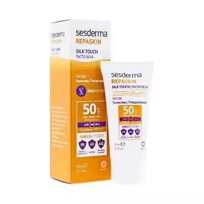 Protector Solar Sesderma Repaskin Tacto Seda SPF50 50 Ml - Protege y Repara - 1