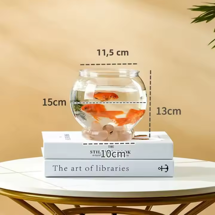 Acuario Pequeño Para Betta Y Pequeños Peces Ornamentales Y Reptiles Vidrio De Alta Transparencia Vista Buena Resistente Y Atractivo - 1