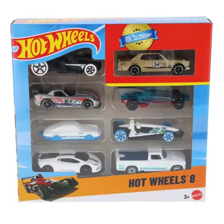 Hot Wheels Pack 8 vehiuclos Modelos Surtidos  (Modelos aleatorios ) Mattel HPV78 - 1