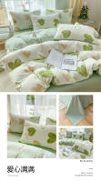 Juego De 3 Piezas Funda De Edredón Y Paquete De Almohadillas En Forma De Corazón Con Estampado Floral Para Dormitorio - details 1