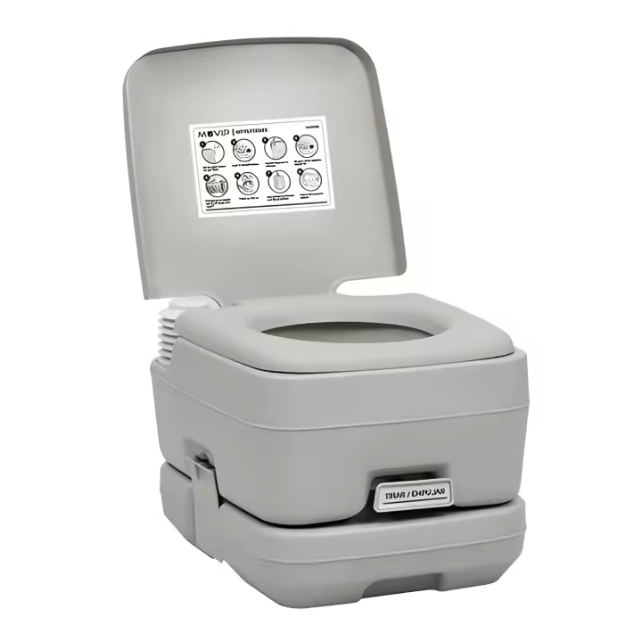 Muvip inodoro quimico portatil - deposito 10l - tanque de agua 12l - bomba manual de fuelle - 1