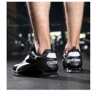 Zapatos De Gimnasio Para Hombres Y Mujeres Antideslizantes Y Balanceados Para Levantamiento De Pesas Y Entrenamiento De Fitness Microfibra Y PU Suela De Goma Negro Y Blanco - details 17