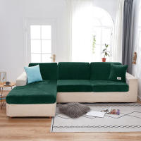 Funda De Sofá De Veludo Cubierta Suave En Color Sólido Spandex Protector De Muebles Estirable Para Sala De Estar Cubierta De Silla De Acento Sofá Modulable Sofá Futón - details 17