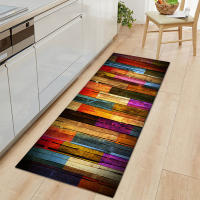 Carpetas Antideslizantes Coloridas Para Baño Y Cocina Alfombra De Piso Absorbente De Agua Con Patrón De Madera Para Pasillo Y Puerta - details 4