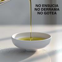 Aceitera vinagrera antigoteo de Maple inoxidable de 500 ml/0,5 litros - Con pitorro vertedor a prueba de fugas - Ideal para dispensar Aceite de Oliva, Vinagra, etc.-Más información - details 1