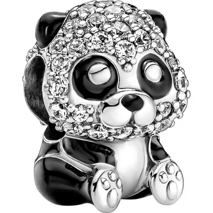 PANDORA Charm Oso Panda Plata 925ML Circonitas Transparentes | Colección Primavera 2022 - 1