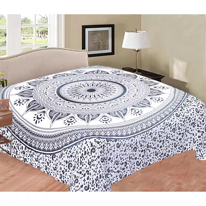 Printex-Tapiz with Estilo de Mandala Indio-220x240 cm- Pareo Manta Picnic,Yoga, Antiarena, Multiusos, Decoracion Cocina, Toalla de Playa - 1
