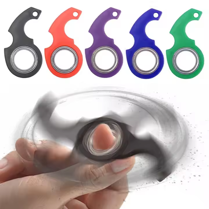 Juguete Antiestrés Spinner Llavero Metálico Idget Juguete Para Niños Anillo Giratorio Para Dedos Alivio Del Estrés Y Boredom Regalo De Fiesta - 1