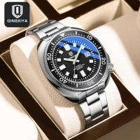 Reloj De Cuarzo Para Hombre QINGXIYA Diseño De Moda Acero Inoxidable Impermeable Con Manos Luminosas Y Calendario Completo - details 2