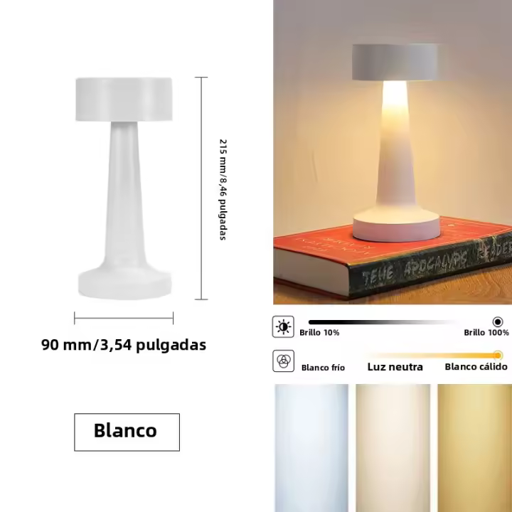 Lámpara De Mesa Recargable USB Táctil LED Para Decoración De Habitaciones Luz Nocturna De Ambiente Para Restaurante Barra Luz De Escritorio - 1