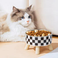 Tazón Para Perros Y Gatos De Plástico Con Altura Grande Resistente Al Choque Gran Capacidad Tazón De Alimentos Para Mascotas - details 1