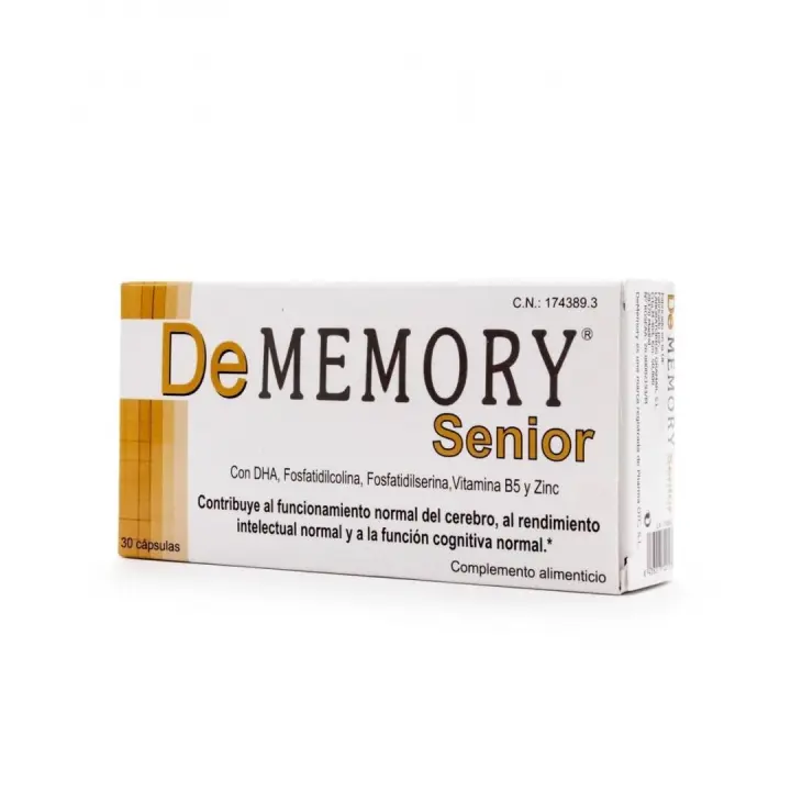 Dememory Senior | Suplemento Alimenticio | Función Cognitiva Normal | Rendimiento Intelectual | Funcionamiento del Cerebro - 1