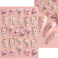 3 Hojas De Adornos Para Uñas Con Estampado De Flores Y Hojas Embossadas Autoadhesivas Accesorios Para Manicura Decoración De Uñas - details 3