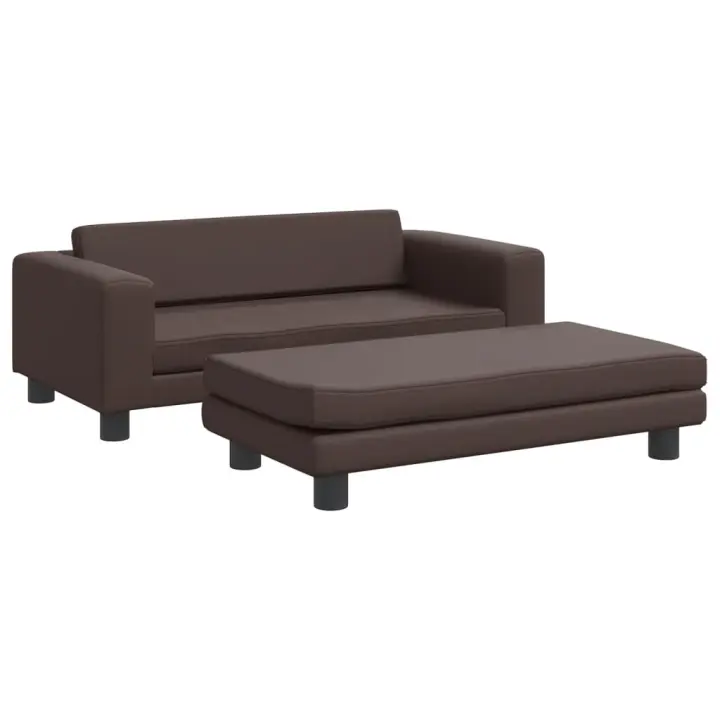 vidaXL Cama de perros con extensión cuero sintético 100x50x30 cm Color Crema,  Gris,  Marrón y mas - 1