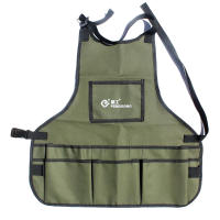 Bata De Trabajo Duradera Con Bolsillos Para Herramientas Y Cinturón Ajustable En Tela Oxford (14) Herramienta Esencial Para Jardinería Y Carpintería - details 0