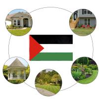 Bandera De Palestina De Poliéster Para Decoración De Hogar Y Actividades Nacionales Tamaño Variado 250*150 Cm 150*90 Cm 90*60 Cm 14*21 Cm - details 6