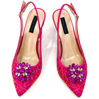 Sandalias De Fiesta Verdes Con Zapatos De Tacón Alto Y Bolso De Venus Chan Estilo INS Punta Redonda Brillante Elegantes Para Mujer - details 23