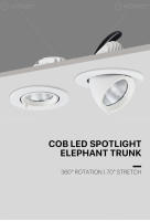 Spotlight LED Ajustable En 360° Elegante Cuello De Elefante Para Techo Luz De Pared Para Sala De Estar Barra Cocina Integrada COB - details 0