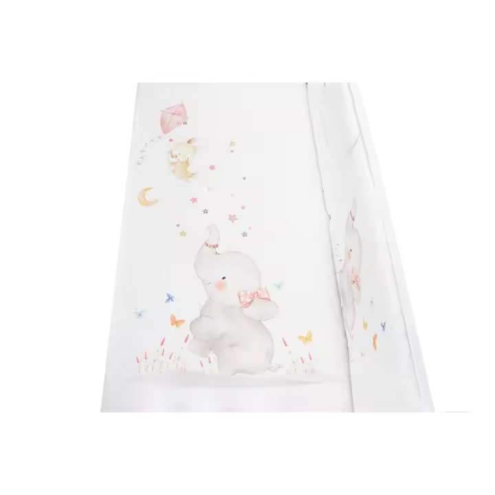 Interbaby Set 2 Piezas Desenfundables: Funda Nórdica y Chichonera - Medidas 120x60 Elefante Rosa - 1