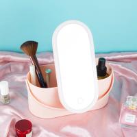 Organizador De Maquillaje Portátil Con Luz LED Y Espejo Toque Caja De Almacenamiento Para Cosméticos Organizador De Viaje - details 5