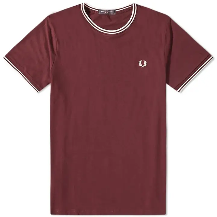 Fred Perry Twin Tipped T-Shirt Oxblood - 1