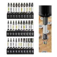 Juego De Bits De Destornillador 1/4 Impacto Y Taladro Cabezas Torx Hexagonales Y Cruzadas Magnéticas Antirrobo Para Herramientas De Reparación Y Mantenimiento - details 0