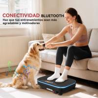 SPORTNOW Plataforma Vibratoria, 99 Velocidades, 3 Programas, Plataforma Vibración Muscular con Altavoz Bluetooth, Pantalla LED, Luces, Mando a Distancia, Bandas Elásticas, para Hacer Ejercicio en Casa - details 4