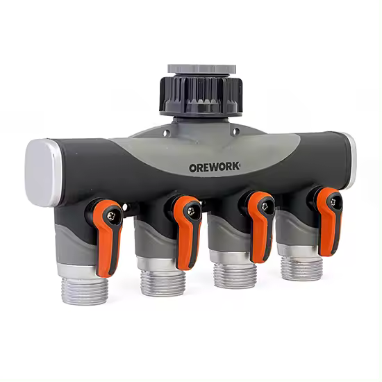 Distribuidor Metálico Orework - 4 Vías - 3/4 Pulgadas - Blíster - 1